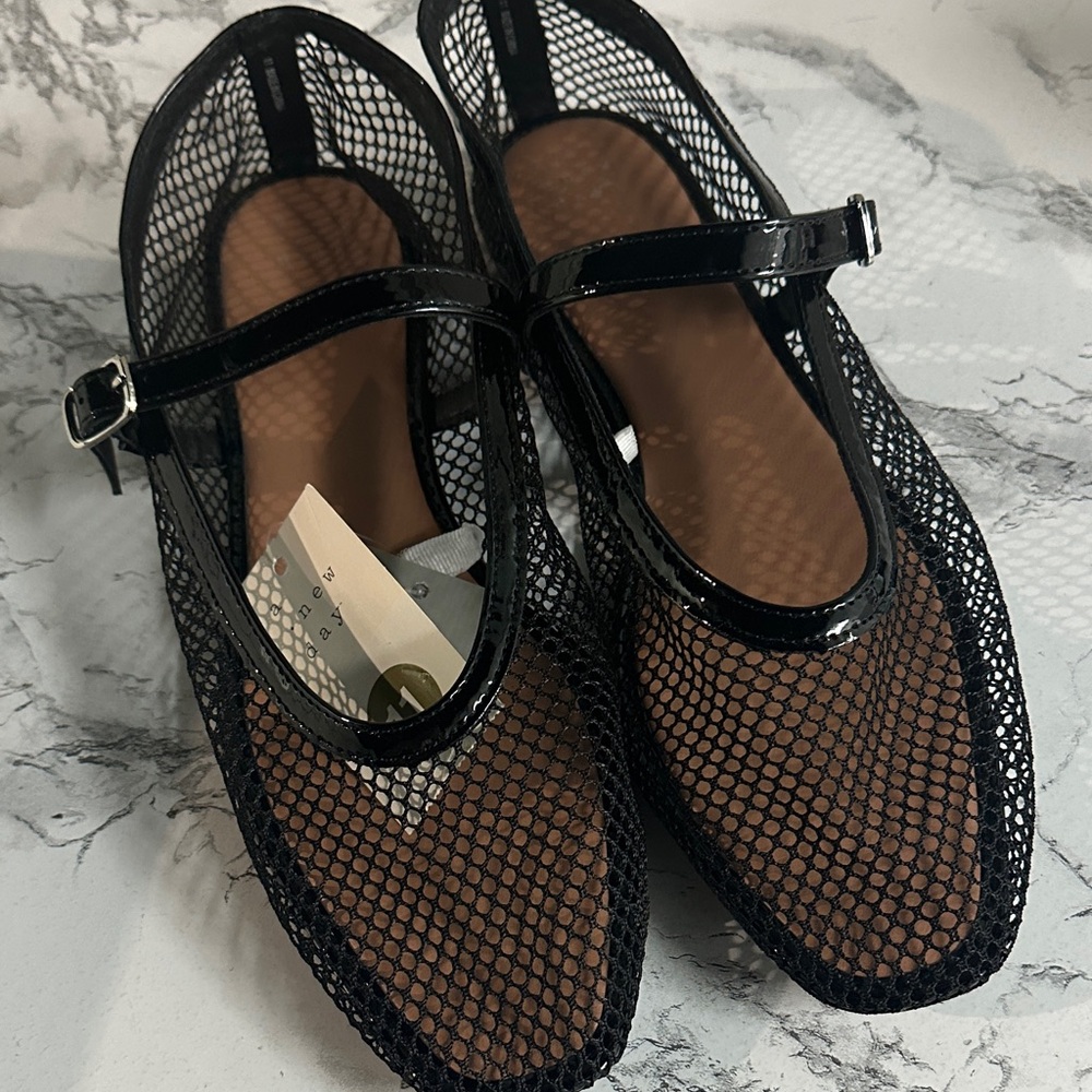 a new day Women’s Black Issa Mesh Mary Jane Flats with Memory Foam Size 11 - Picture 4 of 8